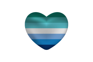 Amor de Gaymale en forma de corazón flag