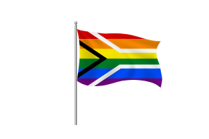 Symbole du drapeau de la fierté gay d'Afrique du Sud flag
