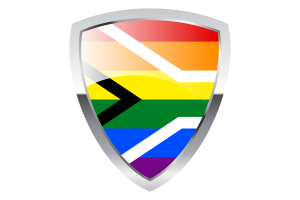 Drapeau bouclier de la fierté gay d'Afrique du Sud flag