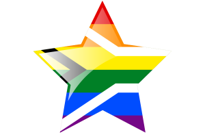 Icône étoile du drapeau de la fierté gay d'Afrique du Sud flag