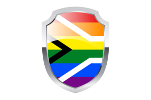 Logo du bouclier de la fierté gay d'Afrique du Sud flag