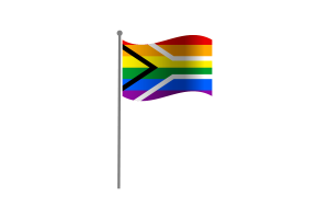 Drapeau flottant de la fierté gay d'Afrique du Sud flag