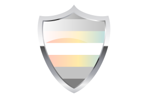 Demifluid Flag with Medieval Heater Shield flag