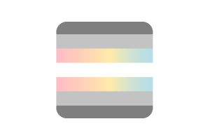 Demifluid Flag Square Rounded Shape flag