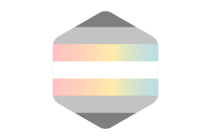 Demifluid Flag Rounded Hexagon Shape flag