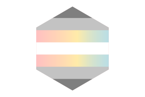 Demifluid Flag Hexagon Shape flag