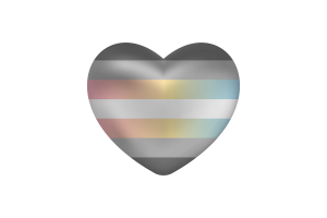 Love of Demifluid Heart Shape flag