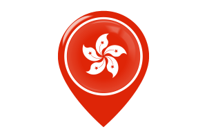 Hong Kong Flag Map Pin Icon flag