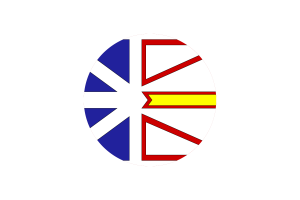 Newfoundland and Labrador Flag Circle Vector Free flag