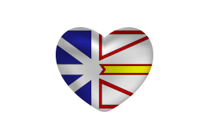  Love of Newfoundland and Labrador Heart Shape flag