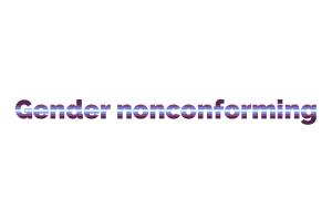 Gender-Nonconforming Text Art flag