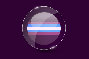 Gender-Nonconforming Flag Glossy Round Button flag