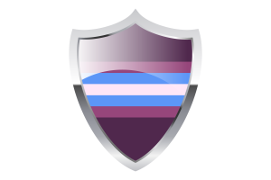 Gender-Nonconforming Flag with Medieval Heater Shield flag
