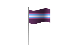 Waving Flag of Gender-Nonconforming flag