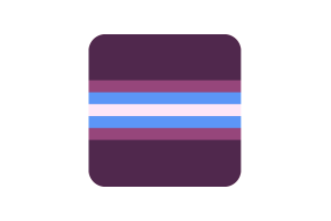 Gender-Nonconforming Flag Square Rounded Shape flag