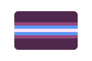 Gender-Nonconforming Flag rounded Rectangle Vector Illustration flag