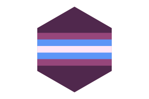 Gender-Nonconforming Flag Hexagon Shape flag