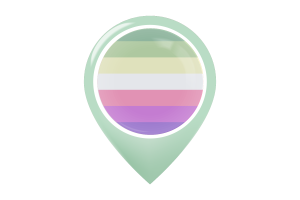 Genderfae Flag Map Pin Icon flag