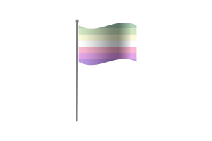 Waving Flag of Genderfae flag