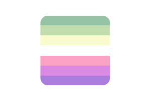 Genderfae Flag Square Rounded Shape flag