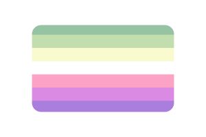 Genderfae Flag rounded Rectangle Vector Illustration flag