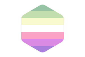 Genderfae Flag Rounded Hexagon Shape flag