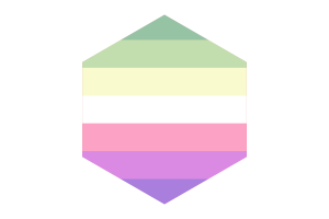 Genderfae Flag Hexagon Shape flag