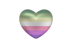 Love of Genderfae Heart Shape flag