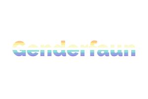 Genderfaun Text Art flag