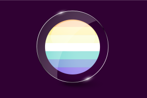 Genderfaun Flag Glossy Round Button flag