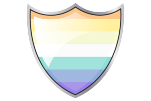 Shield with Flag of Genderfaun flag