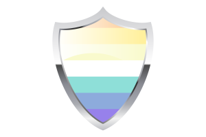 Genderfaun Flag with Medieval Heater Shield flag