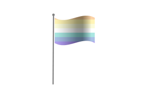 Waving Flag of Genderfaun flag