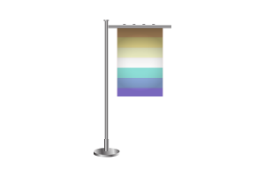 3d Genderfaun Standing Flag flag