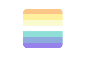 Genderfaun Flag Square Rounded Shape flag