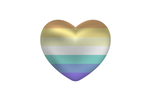 Love of Genderfaun Heart Shape flag