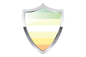 Genderflor Flag with Medieval Heater Shield flag