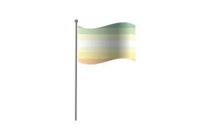 Waving Flag of Genderflor flag