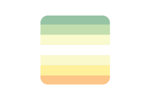 Genderflor Flag Square Rounded Shape flag