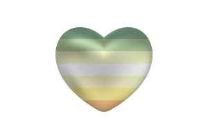 Love of Genderflor Heart Shape flag