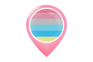 Icono de Pin de Mapa de la Bandera de Genderflux flag