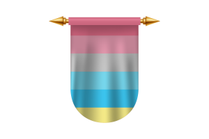 Imágenes Vectoriales del Emblema de Genderflux flag