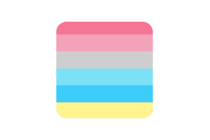 Forma Cuadrada Redondeada de la Bandera de Genderflux flag