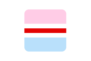 Forma cuadrada redondeada de la bandera Hijra flag