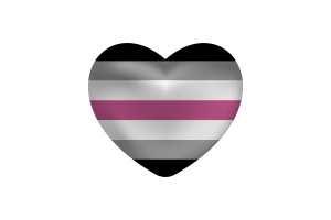 Love of Librafemme Heart Shape flag