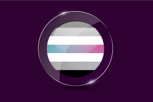 Bouton Rond Brillant du Drapeau Libragender flag