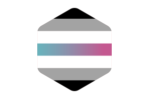 Drapeau Libragender forme hexagone arrondi flag