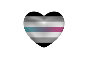 Amour du Libragender forme cœur flag