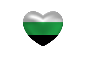 Love of Neutrois Heart Shape flag