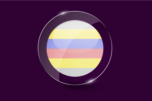 Pivotgender Flag Glossy Round Button flag